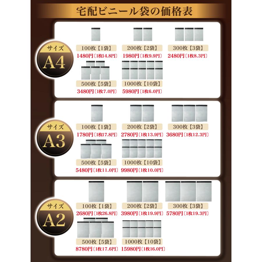 雑誌掲載モデル】 宅配ビニール袋 宅配袋 梱包袋 宅配用ビニール袋 OPP