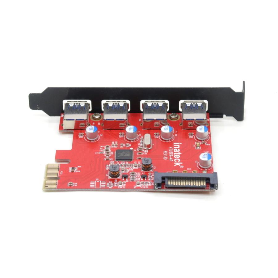 inateck KTU3FR4P 4ポートUSB3.0カード PCIe x1 ロープロファイル仕様 動作確認済 301222008TCE