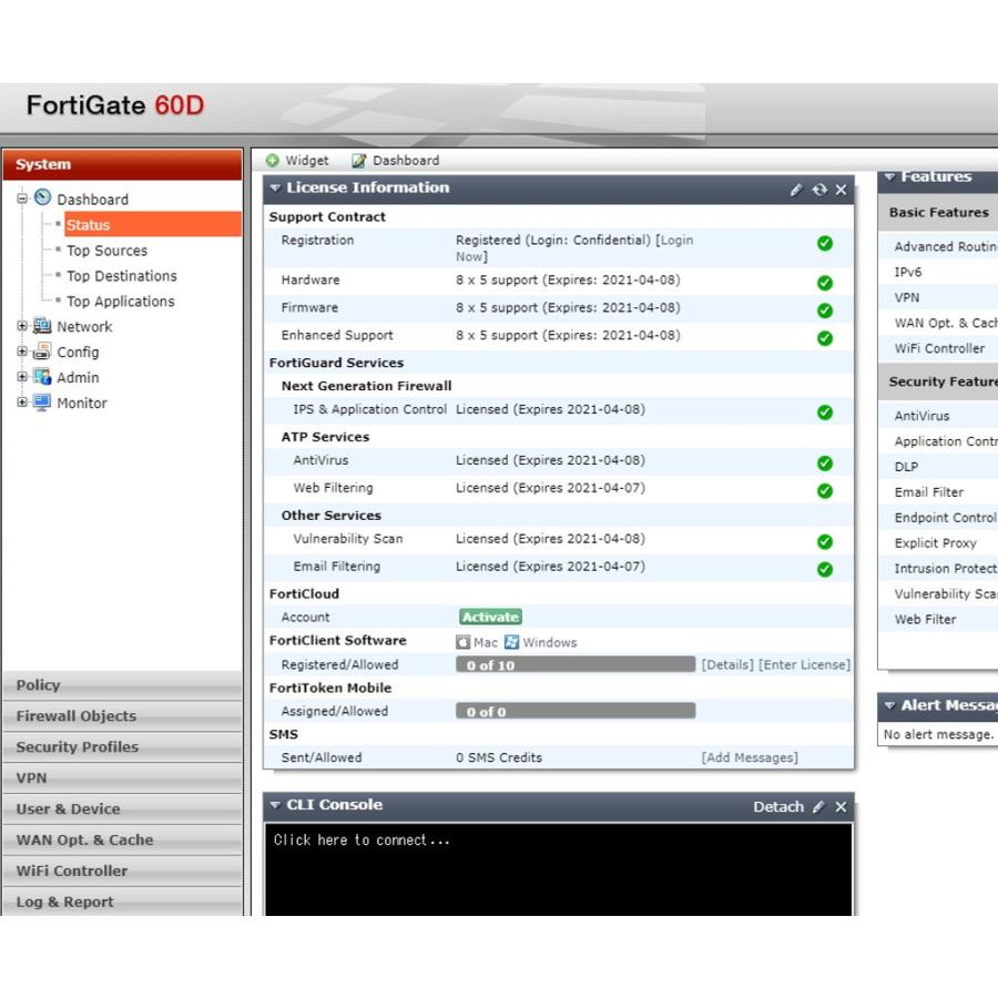 Fortinet Fortigate 60d Fg 60d Fortios V5 0 Build4459 Ga 設定初期化済 ライセンス期限2021年4月7日 308194081 Tceダイレクトyahoo 店 通販 Yahoo ショッピング