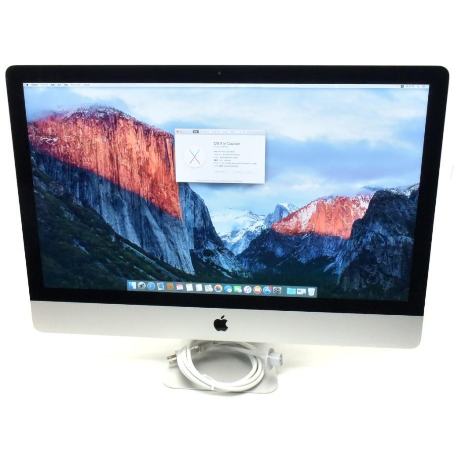 Apple iMac 27インチ Late 2012 Core i5-3470 3.2GHz 8GB 1TB(HDD) GeForce GTX675MX WQHD 2560x1440 macOS El Capitan 10.11.6