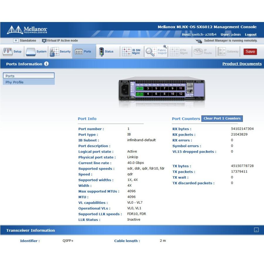 Mellanox SwitchX-2 SX6012 MSX6012F-1FBS 12ポート FDR Mellanox SwitchX-2 SX6012 MSX6012F-1FBS 12ポート FDR
