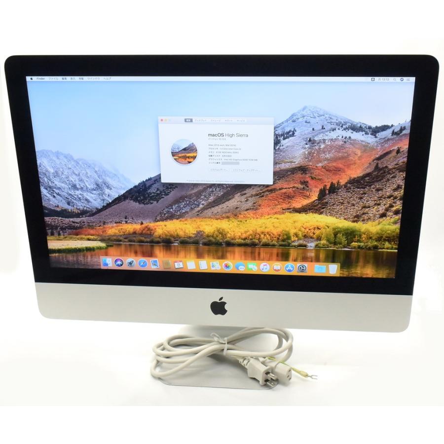 Apple iMac 21.5インチ Mid 2014 Core i5-4260U 1.4GHz 8GB 500GB(HDD) フルHD 1920x1080ドット macOS High Sierra 10.13.5