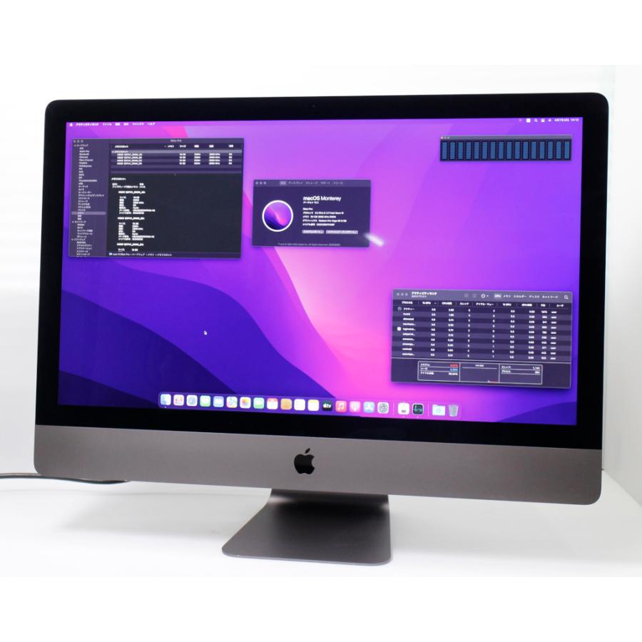 Apple iMac Pro 2017 Xeon W-2140B 3.2GHz 64GB 1TB(SSD) Radeon Vega56 8GB 27インチ Retina 5K 5120x2880ドット macOS Monterey
