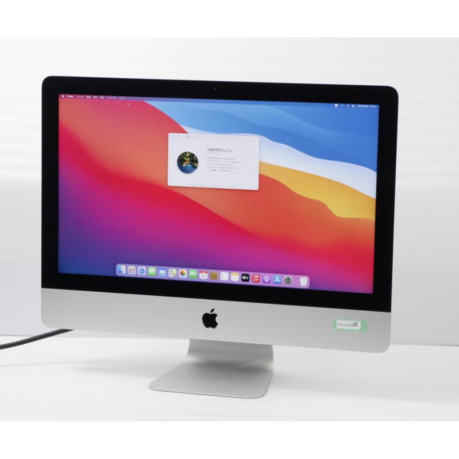 Apple iMac 21.5インチ Retina 4K 2017 Core i5-7400 3GHz 16GB 32GB 1TB FusionDrive Radeon Pro 555 4096x2304ドット macOS Big Sur