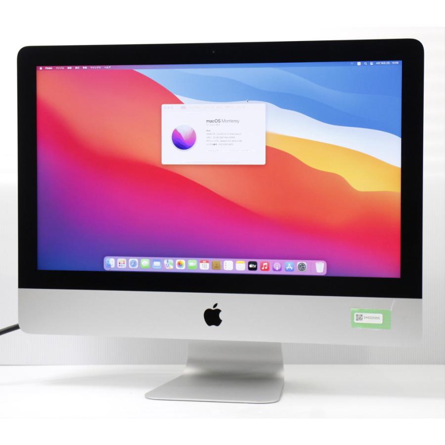 Apple iMac 21.5インチ Retina 4K 2019 Core i7-8700 3.2GHz 32GB 512GB(SSD) Radeon Pro 560X 4096x2304ドット macOS Monterey