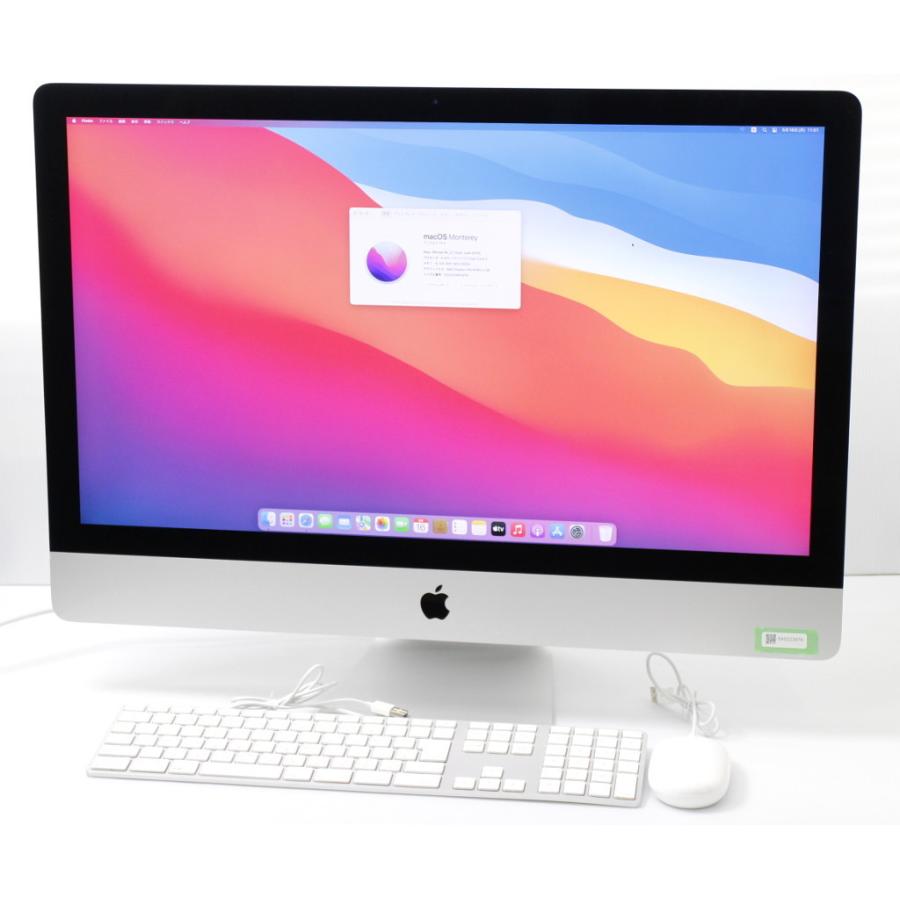 Apple iMac 27インチ Retina 5K Late 2015 Core i7-6700K 4GHz 32GB 128GB 3TB FusionDrive Radeon M390 5120x2880ドット macOS Monterey