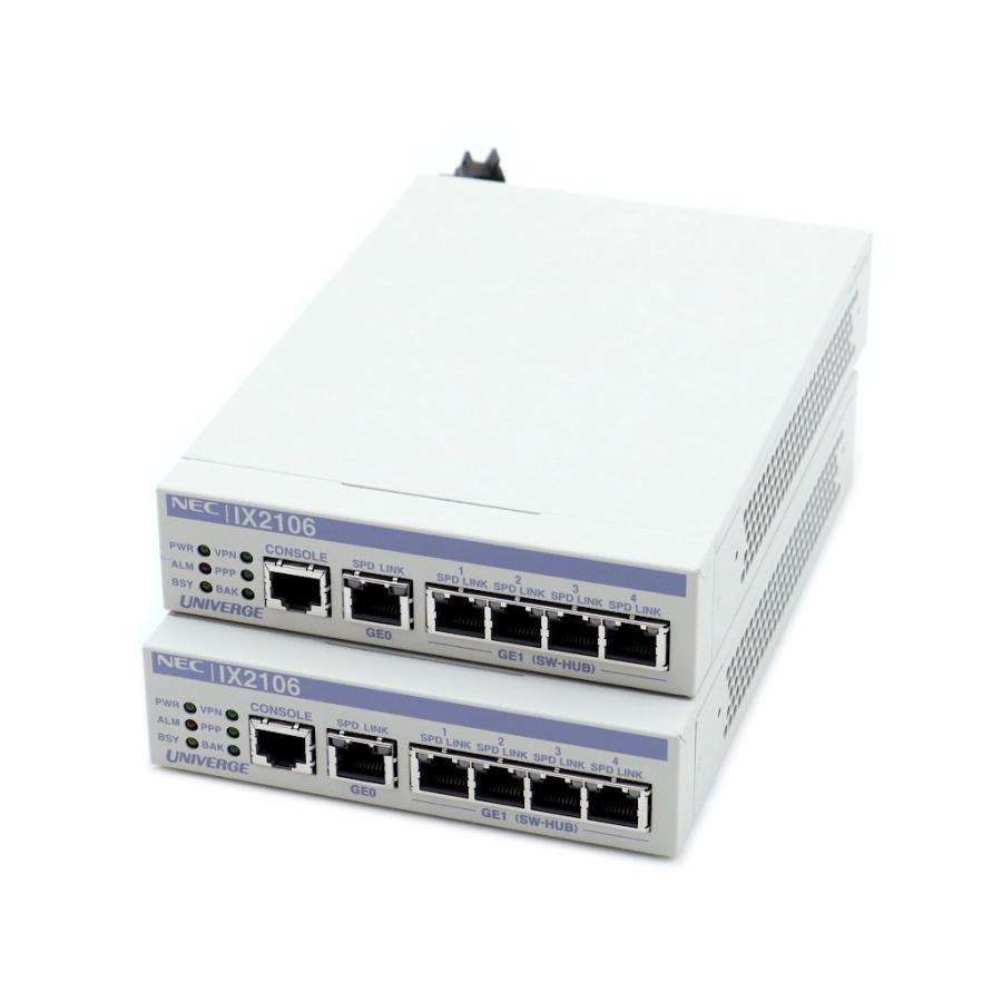 ◇【2台セット】NEC UNIVERGE IX2106 2系統5ポート1000BASE-T搭載 電源  
