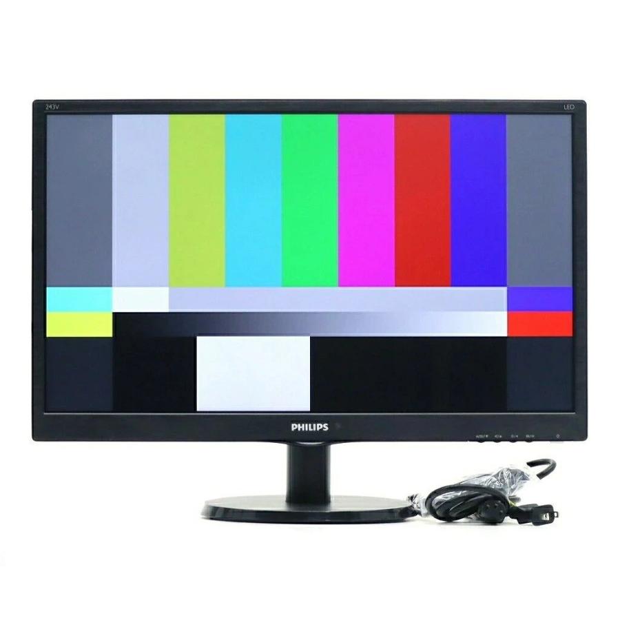 モニター 【並品】PHILIPS 243V5Q 23.6インチ非光沢MVAパネル フルHD 