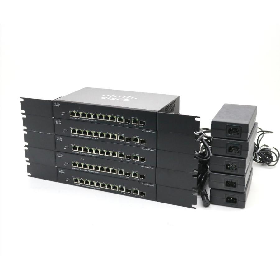 5台セット】CISCO SG300-10MP V02 10ポート1000BASE-T搭載 L3スイッチ