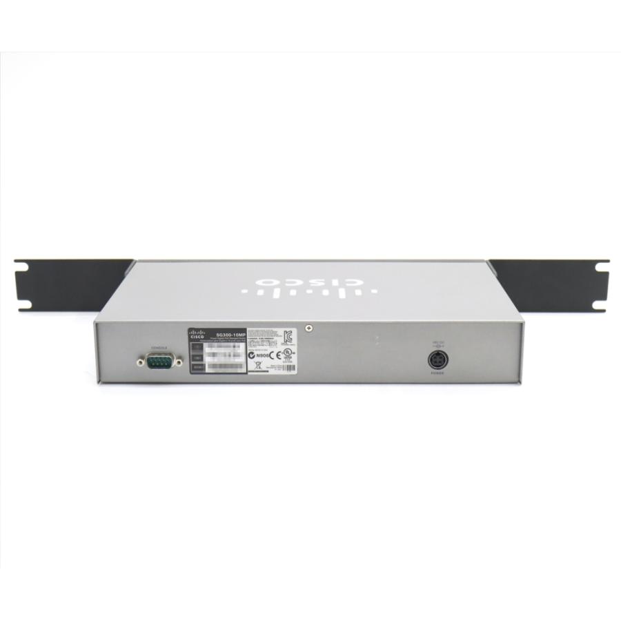 【5台セット】CISCO SG300-10MP V02 10ポート1000BASE-T搭載 L3スイッチ F/Wバージョン 1.1.2.0 ラッキングブラケット装着済 設定初期化済｜tce-direct｜02