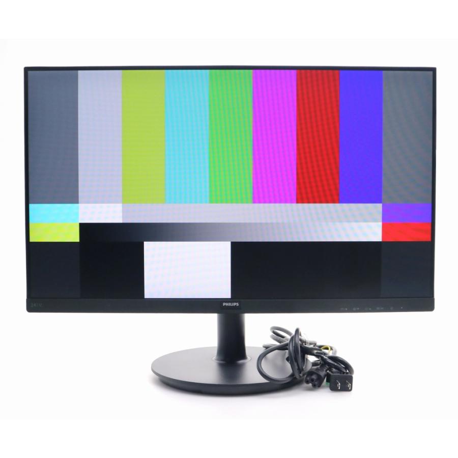PHILIPS 大型 ブラック モニター 本体 モニター 【並品】PHILIPS 241V8/11 23.8インチ非光沢IPSパネル フルHD