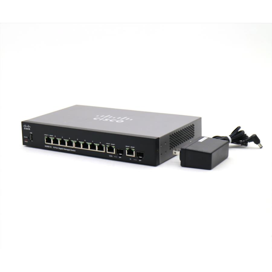 CISCO SG350-10 10ポート1000BASE-T搭載(2ポートSFP共用) L3スイッチ F