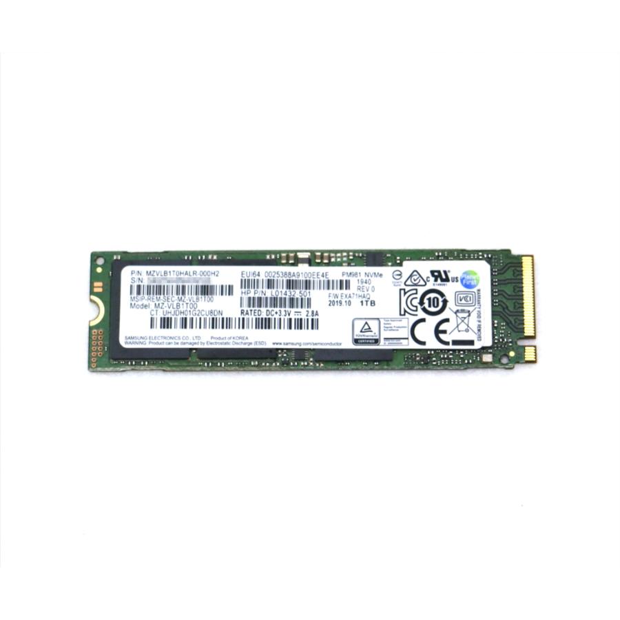 Samsung PM981a 1TB NVMe M.2 SSD 動作確認不十分 ◇Samsung PM981 NVMe 1TB SSD Crystal Disk Infoにて正常動作確認済み