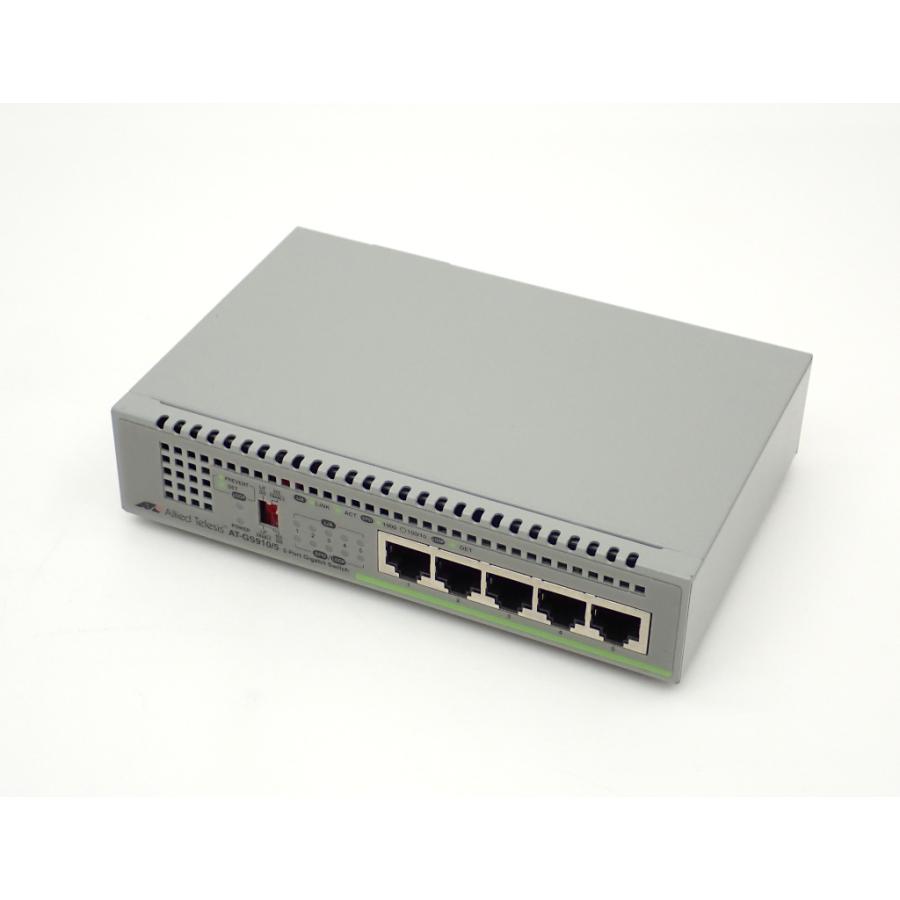 Allied Telesis AT-GS910/5 ギガビットスイッチ 5ポート Allied Telesis AT-GS910/5 5ポート1000BASE-T対応 簡易動作確認済