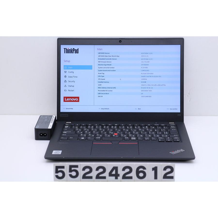 ノートパソコン 【ジャンク品】Lenovo ThinkPad X13 Gen1 Core i5 