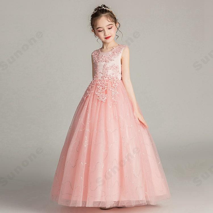ピアノ発表会 子供ドレス 可愛い ピンクドレス 120cm 結婚式