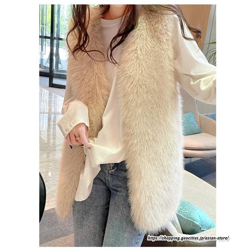 100%正規品-ボリュームフェイクファーベスト ファーベスト •毛皮ベスト