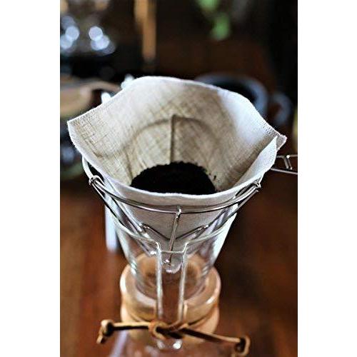 洗って繰り返し使えるコーヒーフィルター CLOTH FILTER 1〜4杯用3枚入り 日本製 (アソート3色 寒色 グリーン ホワイト ブルー