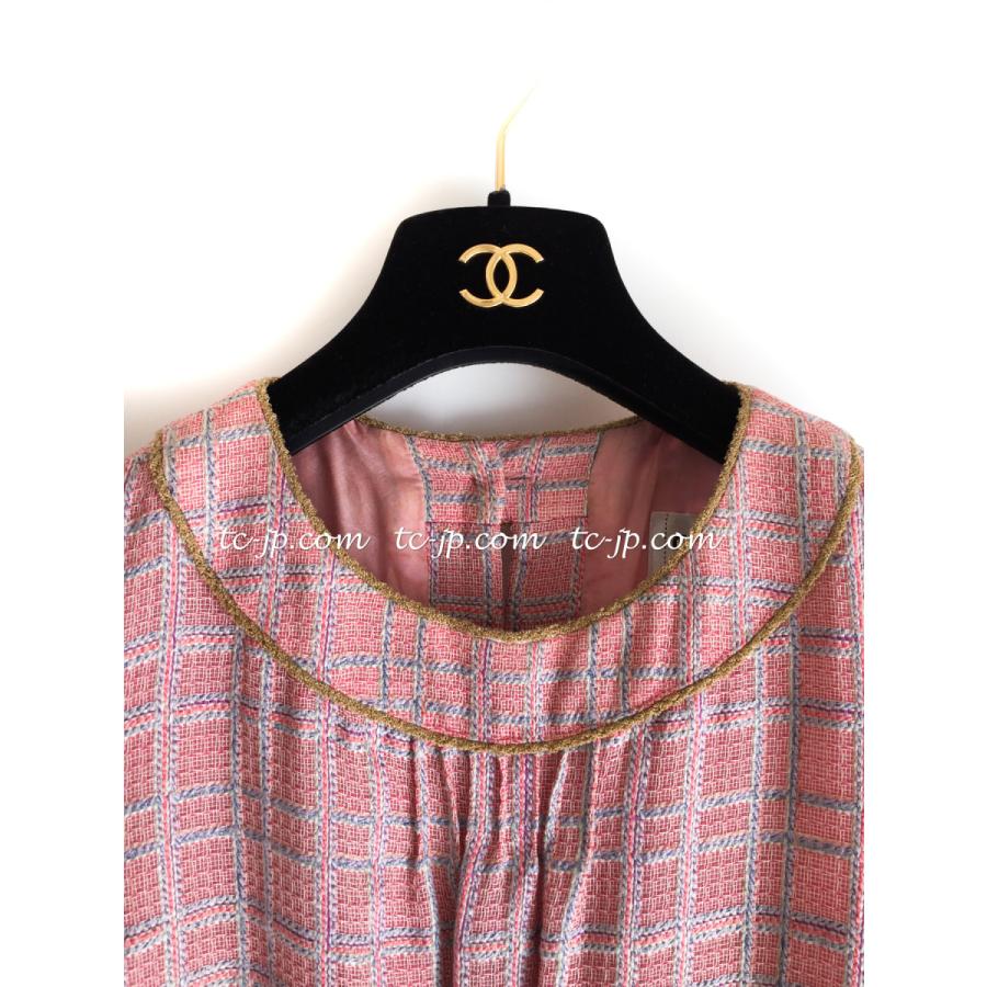 CHANEL シャネル コットン・ウール・ピンク・ツイード CHANEL シャネル コットン・ウール・ピンク・ツイード