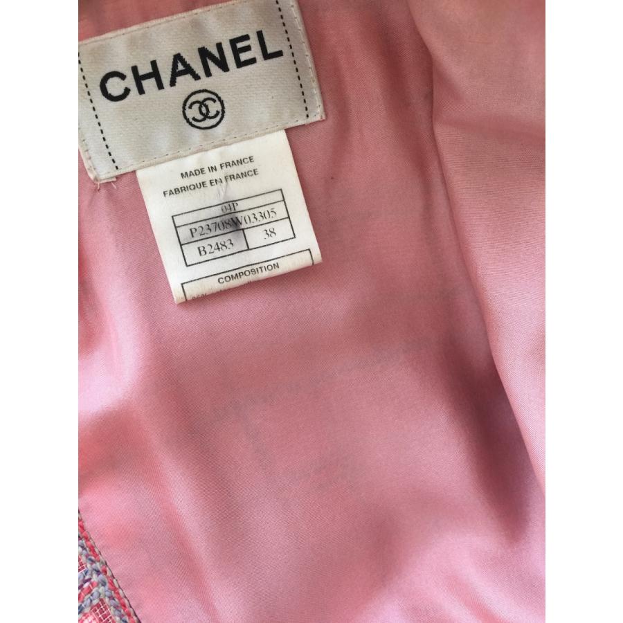 CHANEL シャネル コットン・ウール・ピンク・ツイード CHANEL シャネル コットン・ウール・ピンク・ツイード