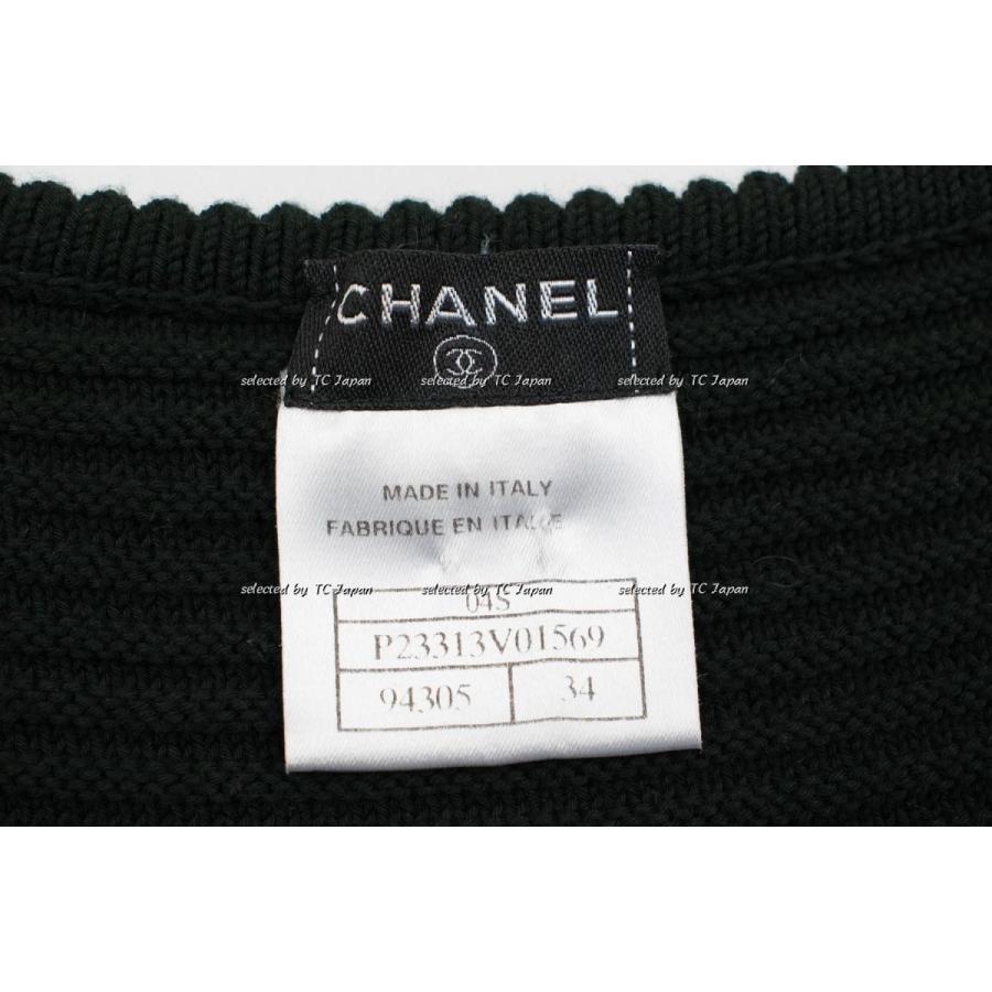 シャネル ワンピース CHANEL ブラック・ニット・ノースリーブ モデル 