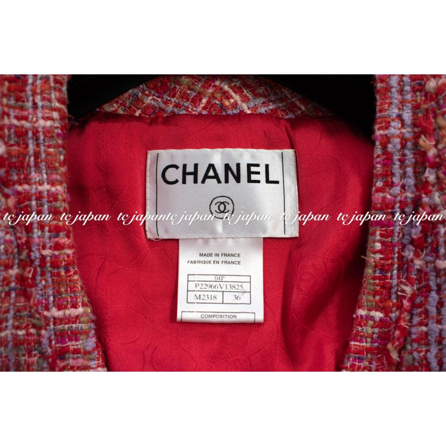 シャネル ジャケット・スカート・スーツ CHANEL レッド・ルサージュ