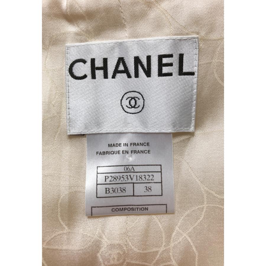 お気に入りの ジャケット シャネル Chanel 38 グリポワ宝石ボタン クリーム アイボリー ツイード テーラード ブレザー Lospinos Sa Com