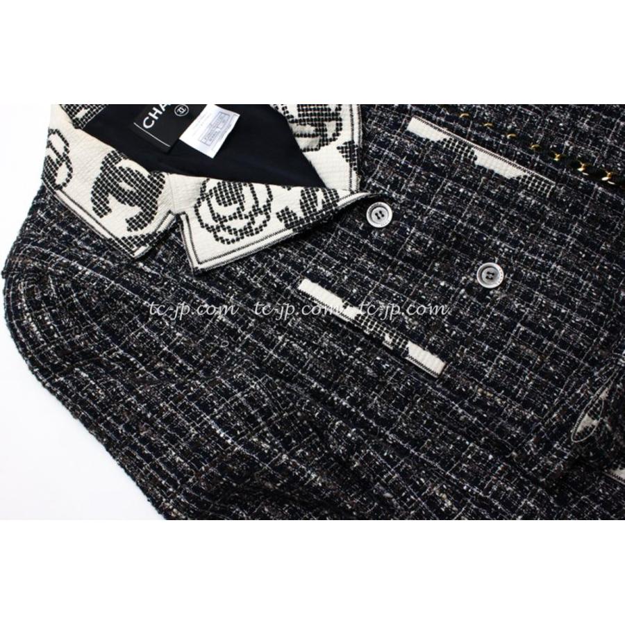 シャネル CHANEL CCロゴ・ボトル・No5ロゴ入り・ツイード・ジャケット 