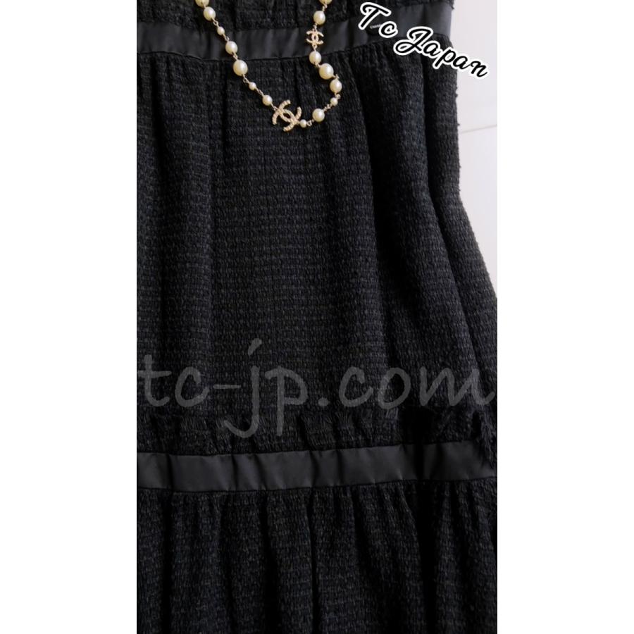 CHANEL シャネル ブラック・ツイード・キャミソール・ワンピース CHANEL シャネル ブラック・ツイード・キャミソール・ワンピース