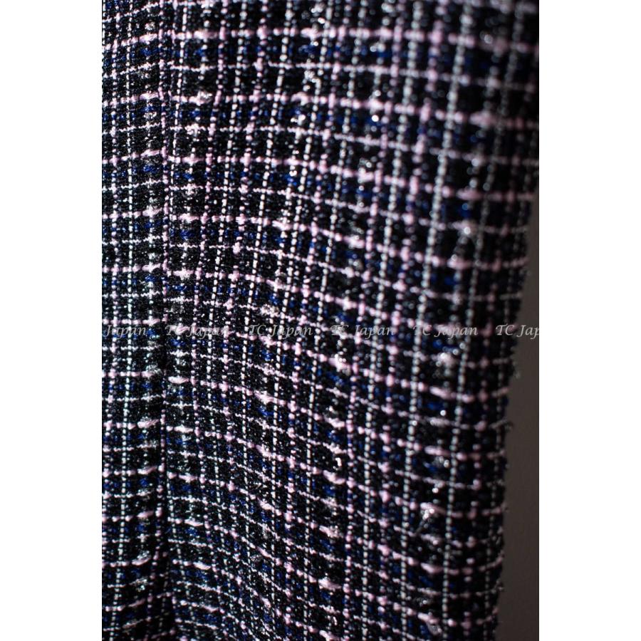 シャネル ワンピース CHANEL 新品同様 ブラック・ブルー・パープル