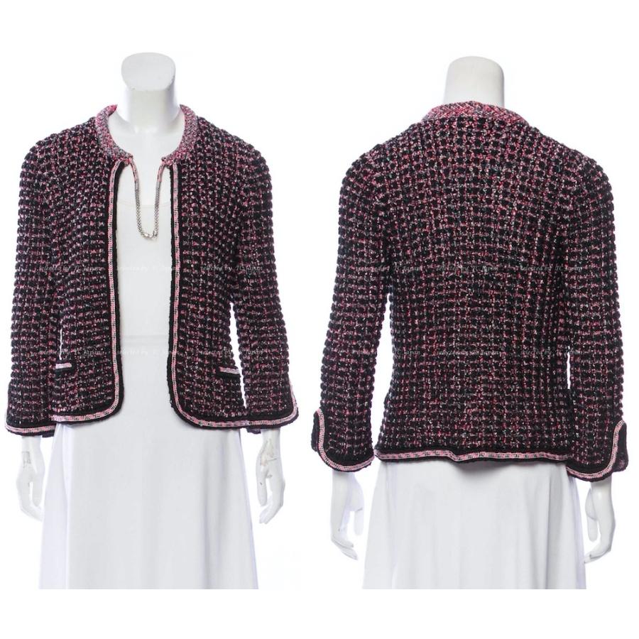 ピンク ブラック ニット 美品綺麗 Chanel F34 シャネル Chanel Japan カーディガン 美品綺麗 カーディガン Tc 12spinkblackcardigan シャネル専門店