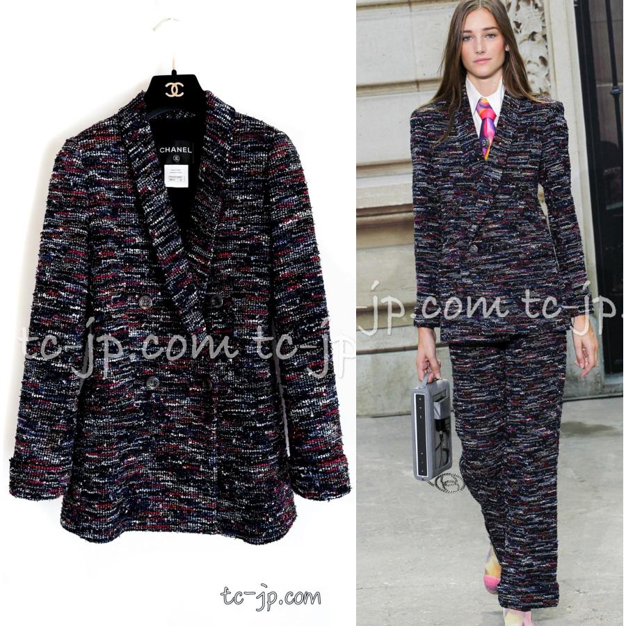 CHANEL シャネル ジャケット マルチカラー・ツイード・ダブル F34 (34  