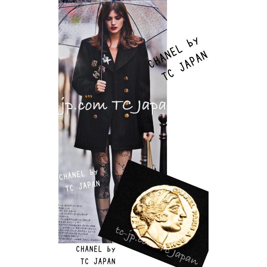 CHANEL シャネル コート ブラック・カシミア・ゴールドボタン CHANEL シャネル コート ブラック・カシミア・ゴールドボタン