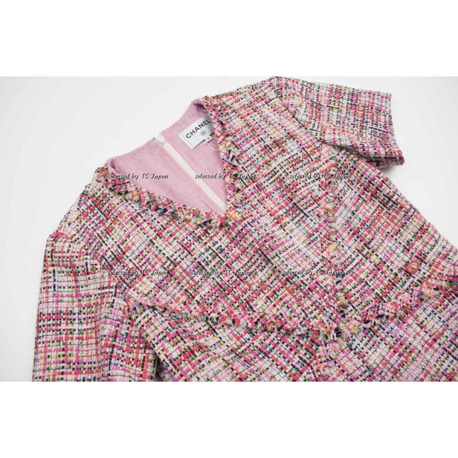 シャネル ワンピース Chanel 新品紙タグ付き ピンク マルチカラー ツイード F40 17pspinkmulti シャネル専門店 Tc Japan 通販 Yahoo ショッピング