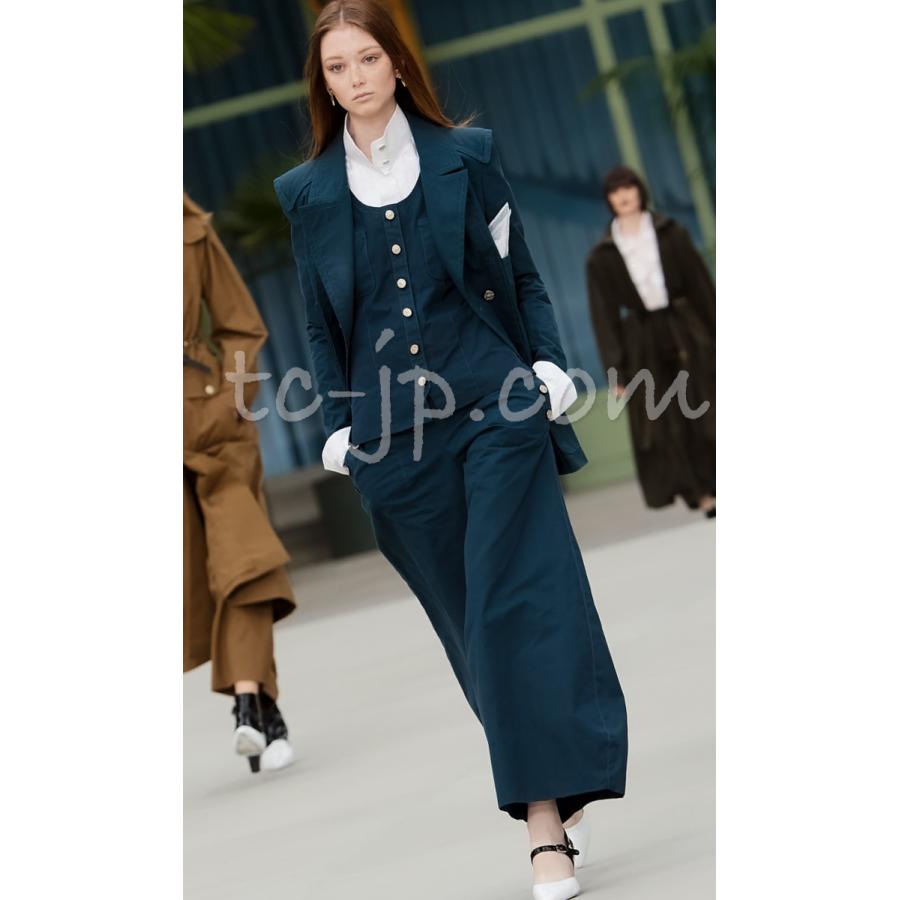 CHANEL シャネル ジャケット ダーク・ネイビー・オリーブ CHANEL シャネル ジャケット ダーク・ネイビー・オリーブ
