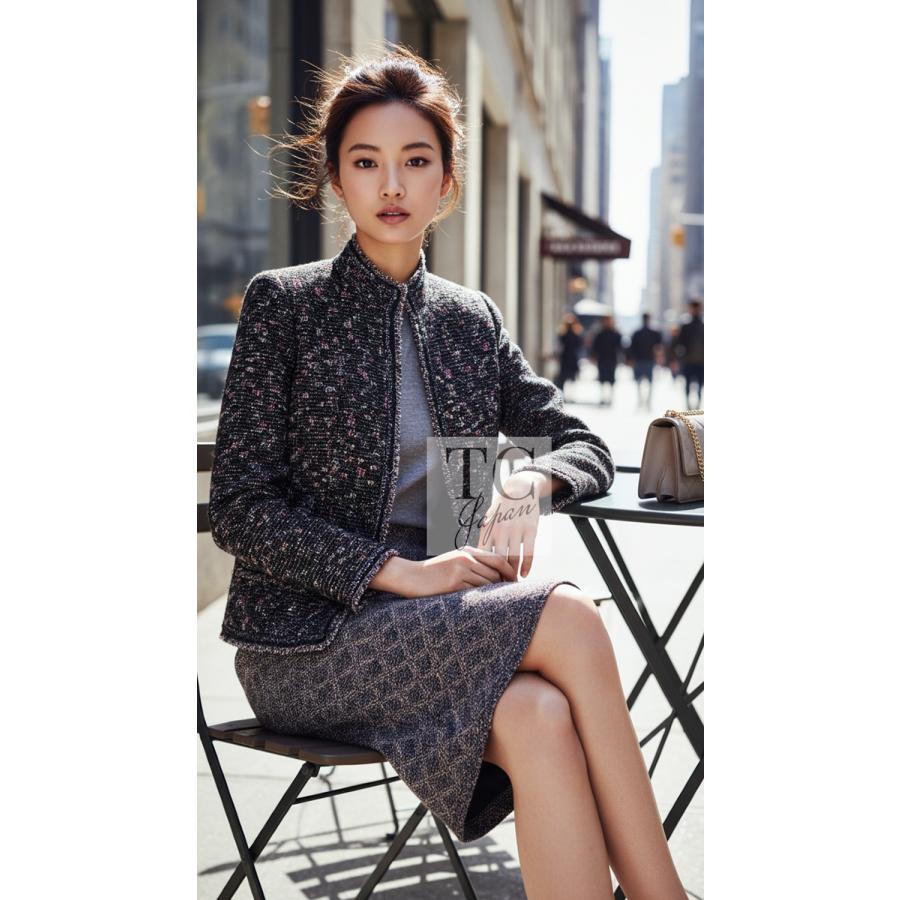 CHANEL（シャネル） ジャケット スーツ ブラック マルチ ウール