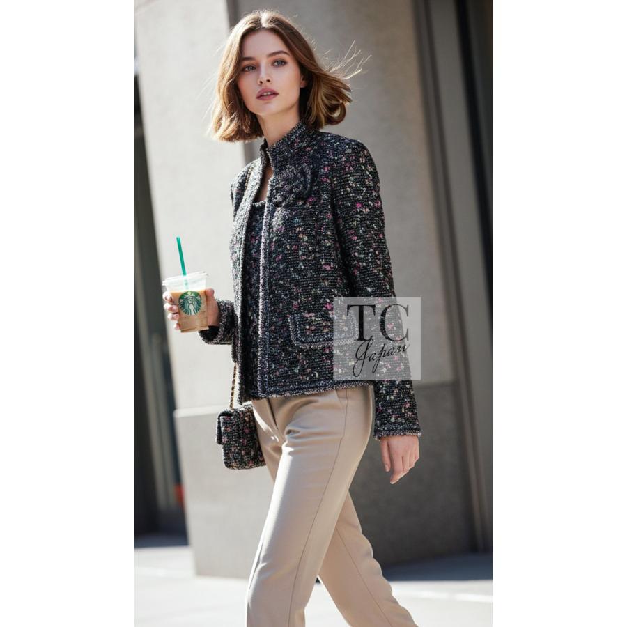 CHANEL（シャネル） ジャケット スーツ ブラック マルチ ウール