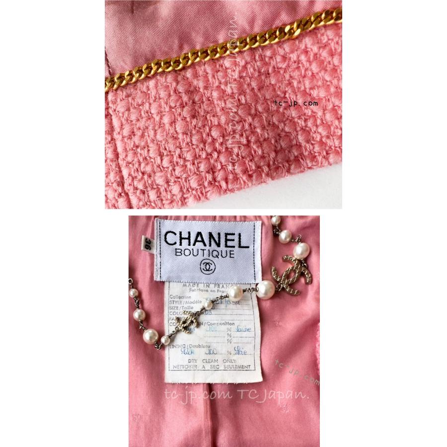 CHANEL シャネル ジャケット 貴重な91A ベビーピンク ウール CHANEL シャネル ジャケット 貴重な91A ベビーピンク ウール