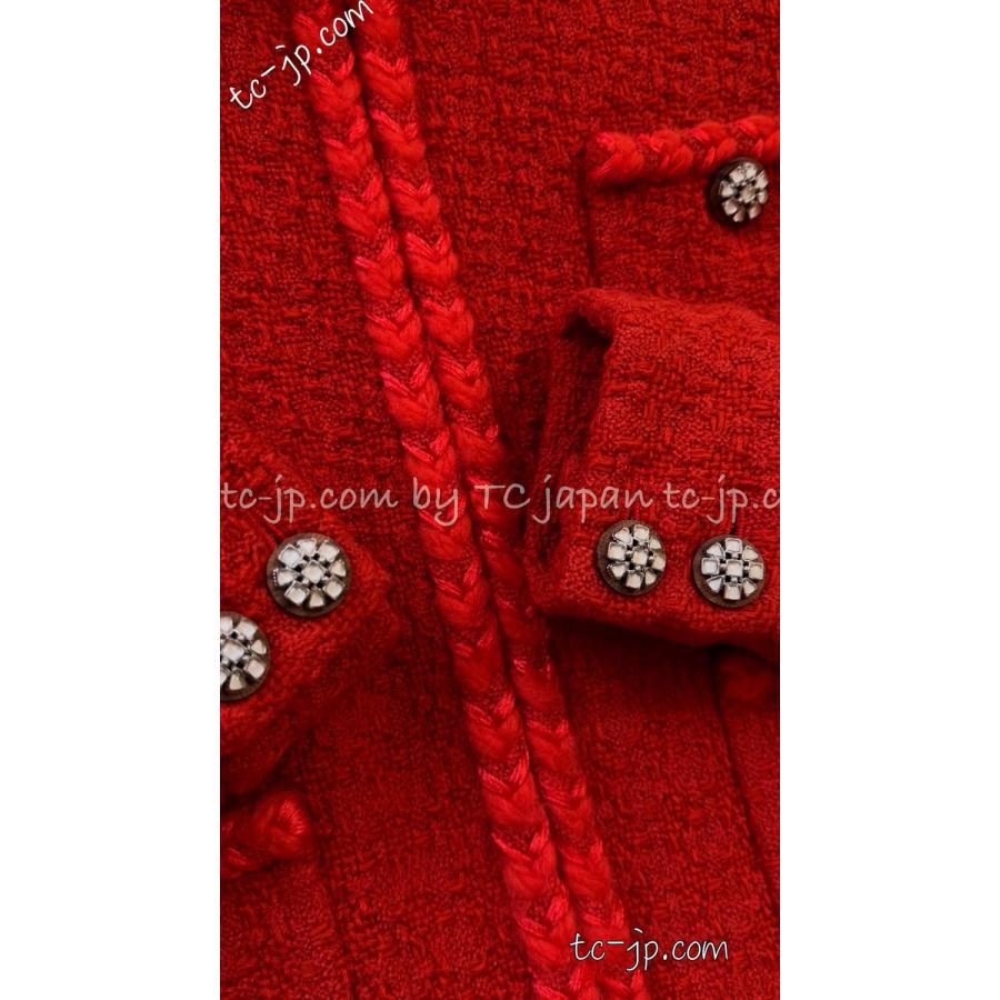 CHANEL（シャネル） ジャケット コーラル レッド ジッパー ウール