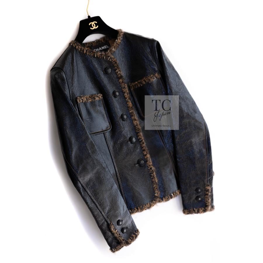 CHANEL（シャネル） レザー ジャケット CHANEL 111万 ブラック ラム