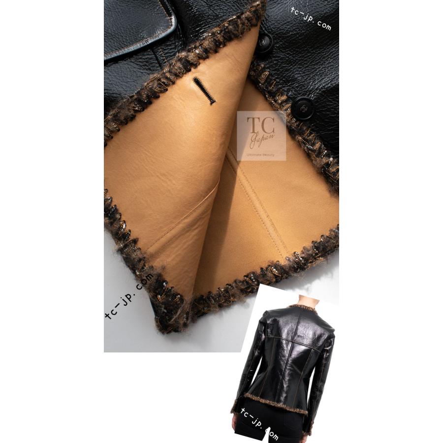 CHANEL（シャネル） レザー ジャケット ブラック ラム スキン 本革