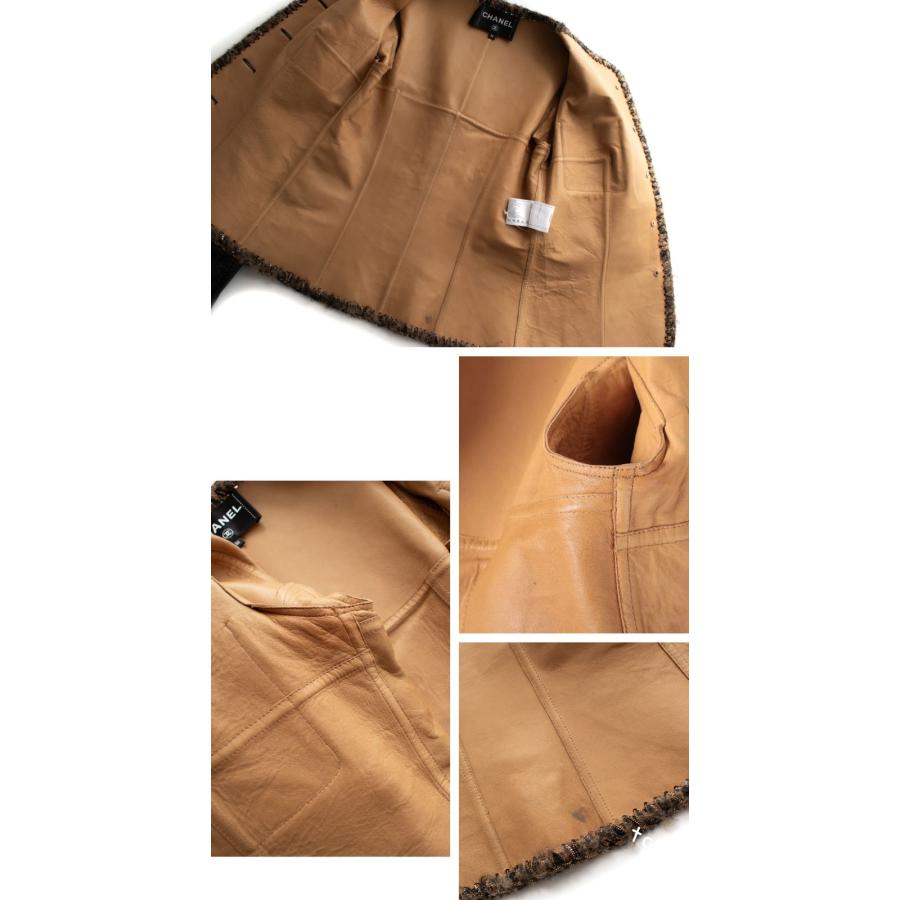 CHANEL（シャネル） レザー ジャケット ブラック ラム スキン 本革