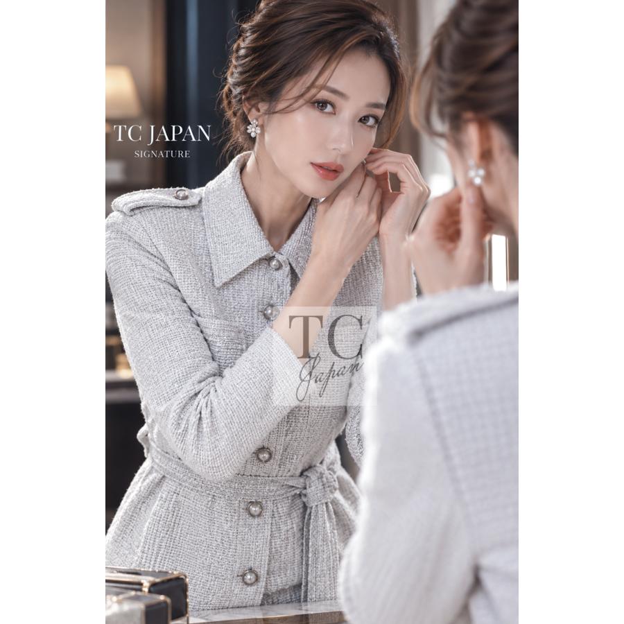 CHANEL（シャネル） セットアップ スーツ ライトグレー リボン
