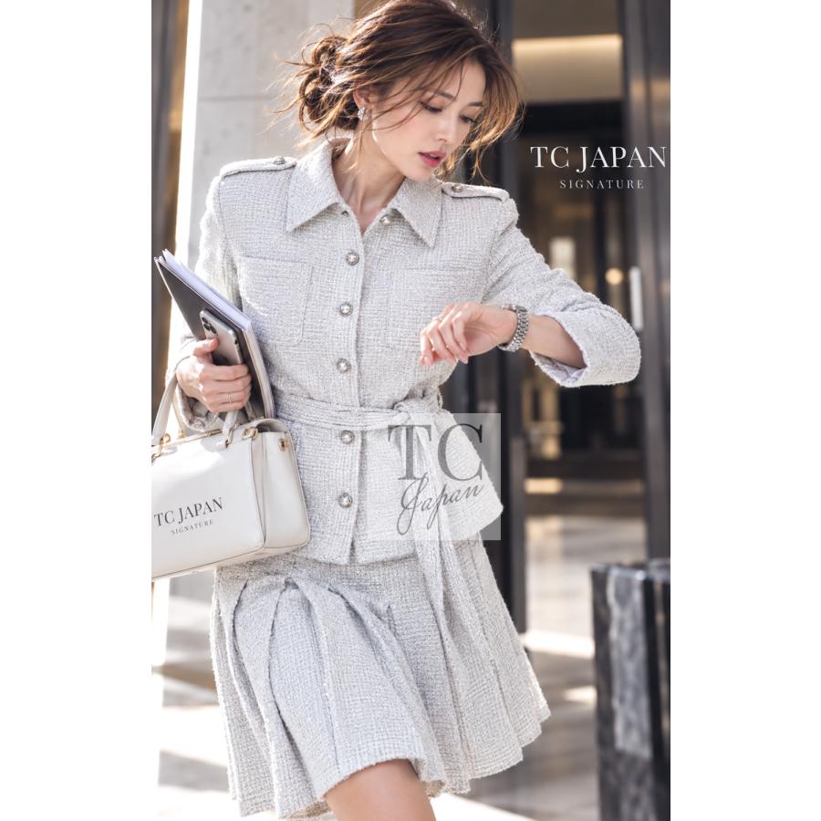 CHANEL（シャネル） セットアップ スーツ ライトグレー リボン