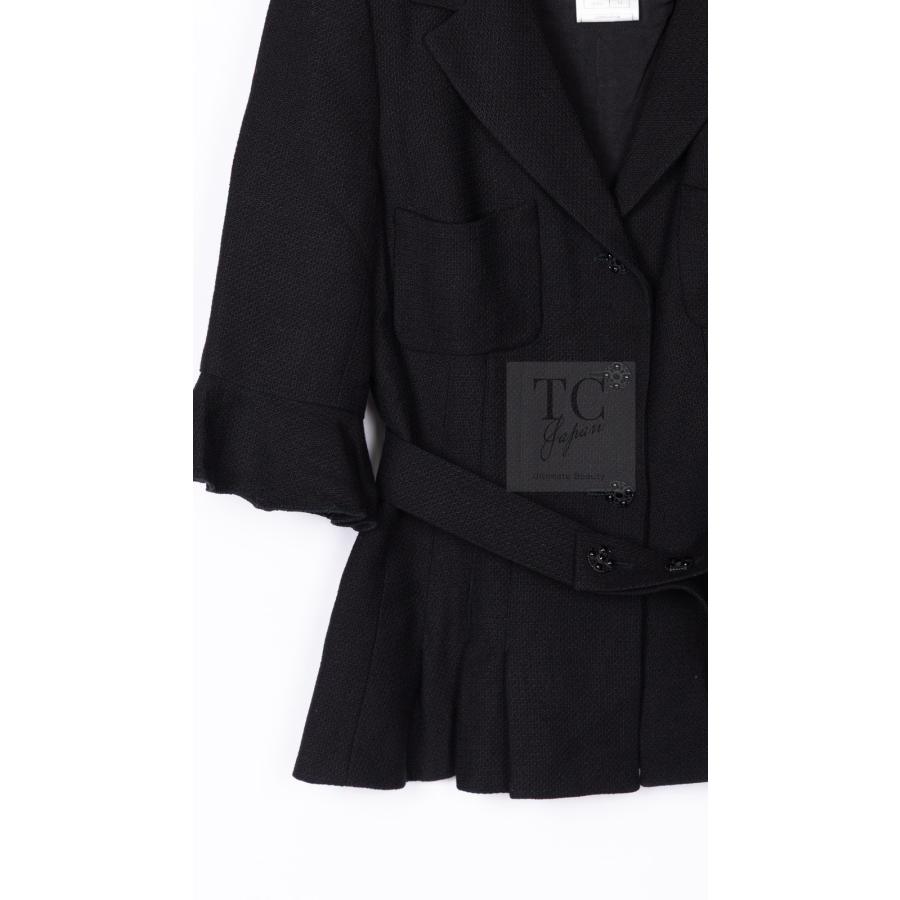 CHANEL（シャネル） ジャケット スーツ ブラック ウール シルク
