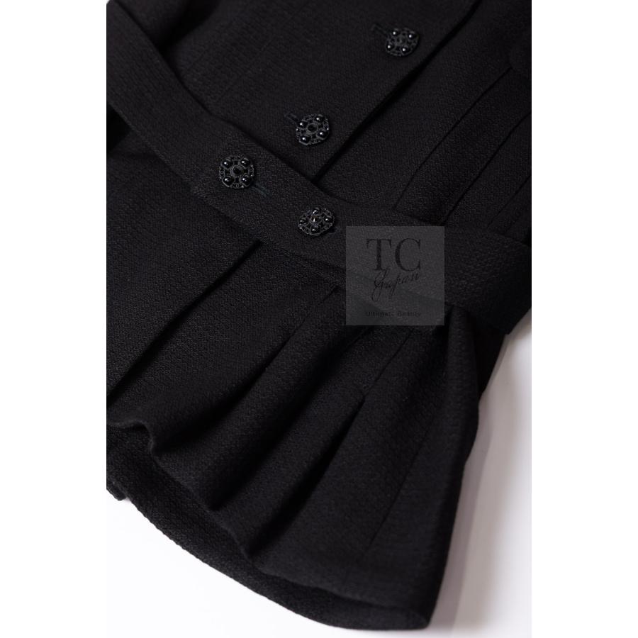 CHANEL（シャネル） ジャケット スーツ ブラック ウール シルク 