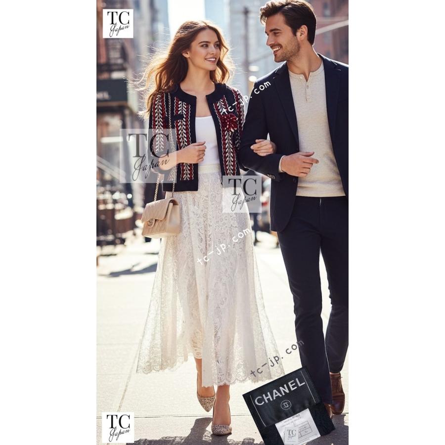 CHANEL（シャネル） ジャケット スーツ レッド ネイビー トリコロール