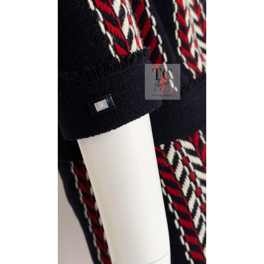 CHANEL（シャネル） ジャケット スーツ レッド ネイビー トリコロール