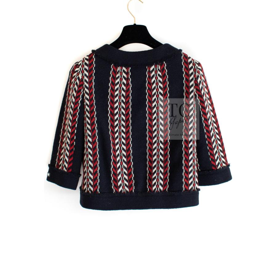 CHANEL（シャネル） ジャケット スーツ レッド ネイビー トリコロール