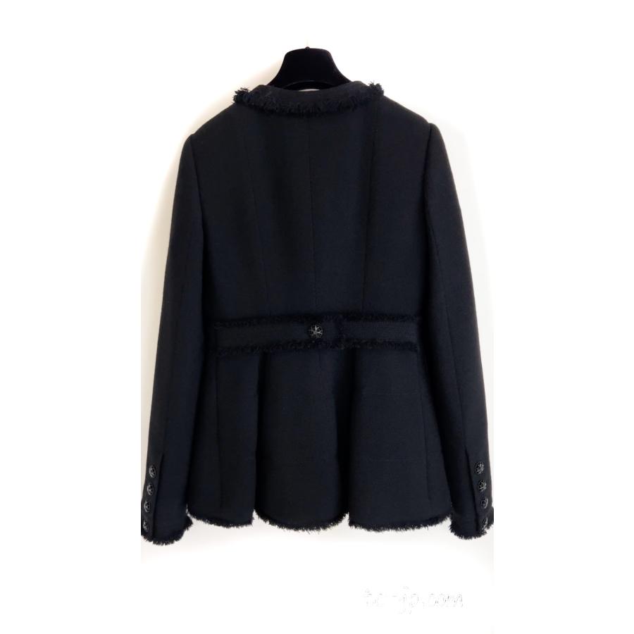 CHANEL（シャネル） ジャケット コート ワンピース ブラック フリンジ 